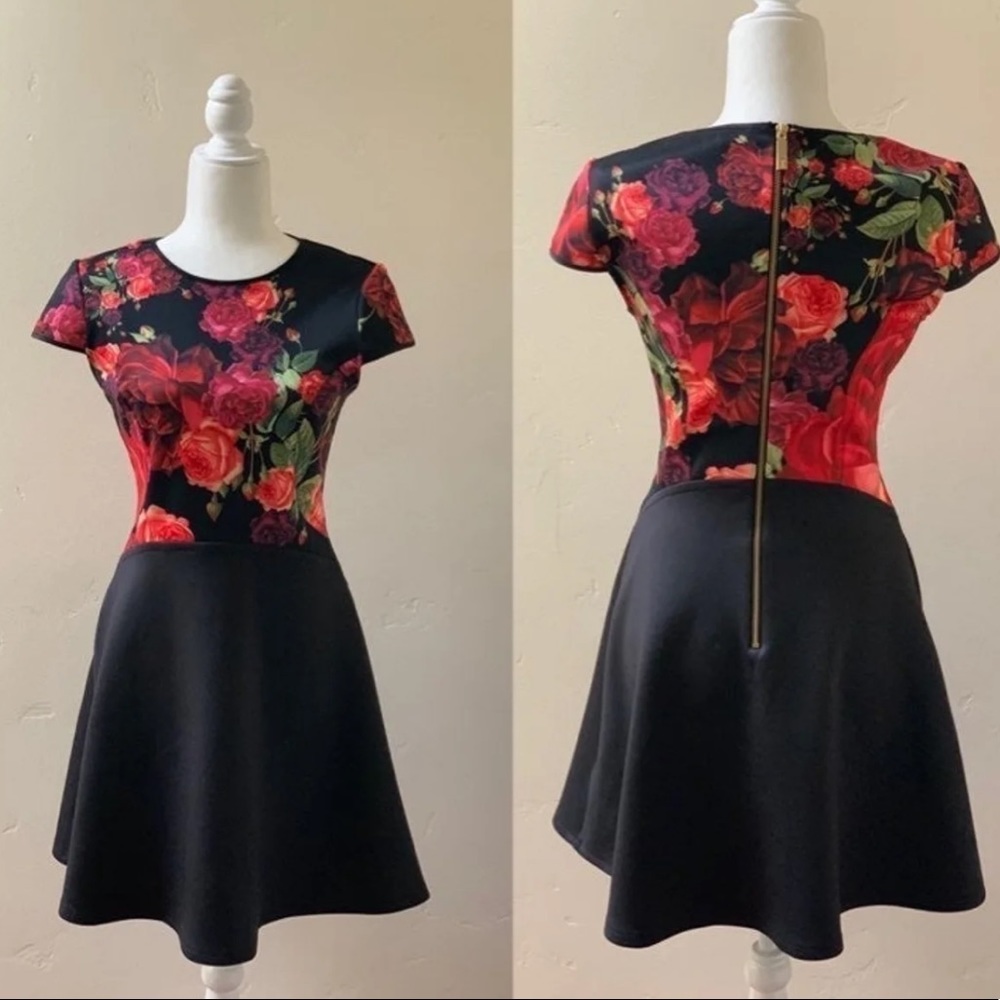 Ted Baker London “juxtapose” print dress (TB size 2) circa 2015